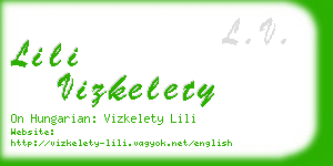 lili vizkelety business card